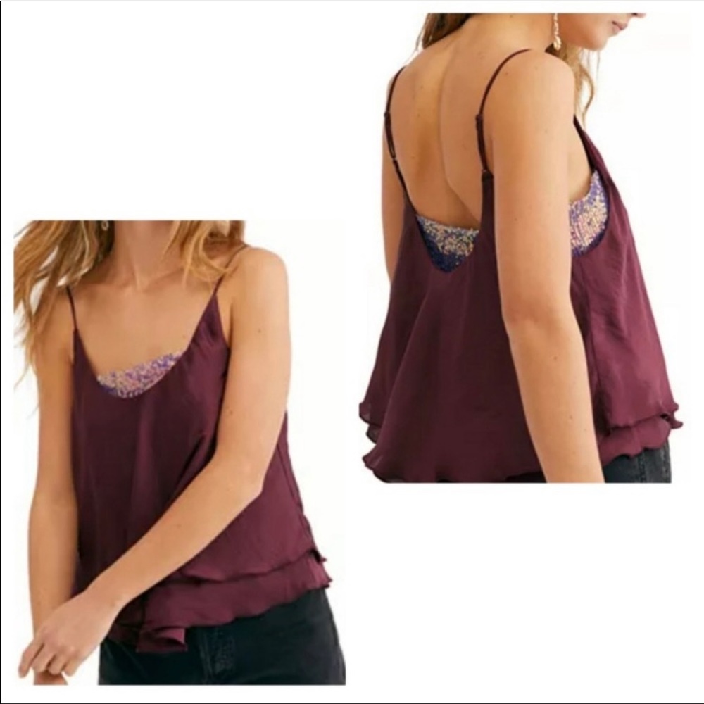 COPY - Free People Turn it on Cami! Vetiver Bloom color.